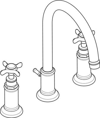 Hansgrohe 3-Loch Waschtischarmatur Axor Montreux Standmodell, Farbe chrom Bild 4