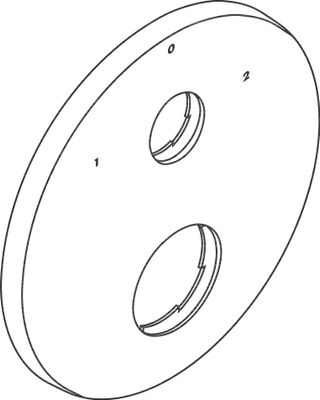 Hansgrohe Rosette, für AXOR UP-Thermostat mit Absperr- und Umstellventil, d: 170 mm, Farbe silberfarben Bild 2