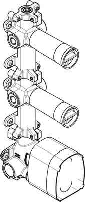 Hansgrohe Grundkörper AXOR One, für Thermostatmodul Unterputz 2 Verbraucher Bild 3
