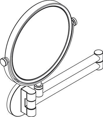 Hansgrohe Rasierspiegel Axor Universal Circular BN, 257 x 223 mm, Farbe nickel Bild 4