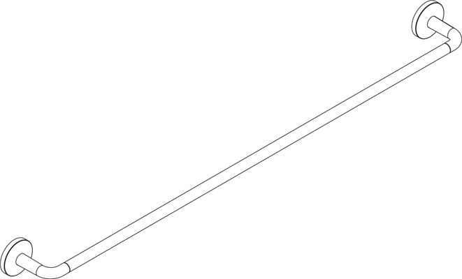 Hansgrohe Badetuchhalter 800 mm Axor Universal Circular BSO, 55 x 75 x 75 mm, Farbe Edelstahl Bild 4