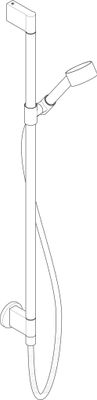 Hansgrohe Brauseset Axor One 75 1jet Eco, mit Wandanschluss, Farbe chrom Bild 4
