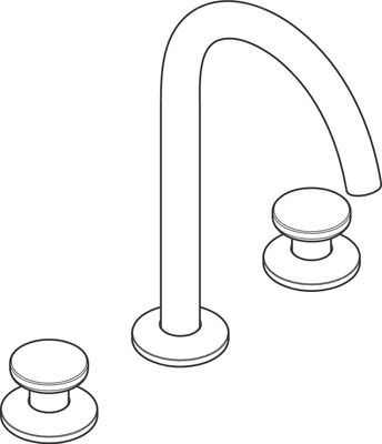 Hansgrohe 3-Loch Waschtischarmatur Select 170 Axor One mit Push-Open Ablaufgarnitur MSW, Farbe schwarz Bild 4