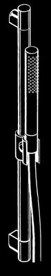 Hansgrohe Brausenset Axor Starck 900 mm, mit Schlauch 1600 mm und Handbrause, Farbe chrom Bild 8