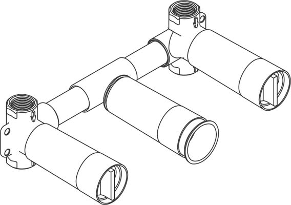 Hansgrohe Unterputzteile für 3-Loch-Waschtischwandbatterie Bild 4