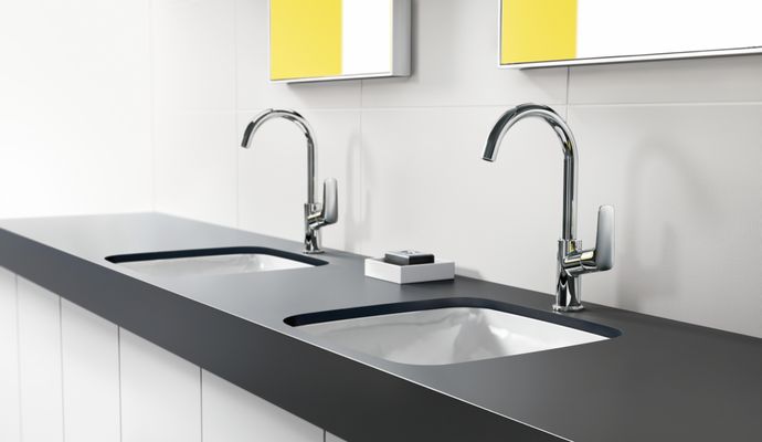 Hansgrohe Einhebel-Waschtischmischer 210, Schwenkauslauf, ohne Ablaufgarnitur, Ausladung 154 mm, 300 x 154 mm, Farbe chrom Bild 5