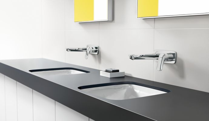 Hansgrohe 2-Loch Waschtischarmatur Unterputz Logis F-Set, 195 mm, Farbe chrom Bild 4