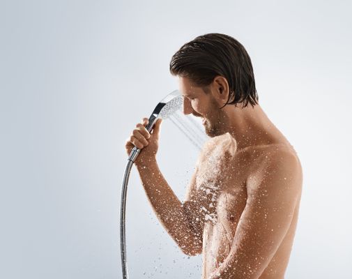 Hansgrohe Handbrause Croma Select S Multi EcoSmart, weiss / chrom, 110 mm, Farbe weiß, chrom Bild 8