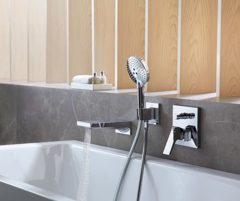 Hansgrohe Fertigset für UP-Wannenmischer Metropol, mit Sicherungskombination, 156 x 156 x 85 mm, Farbe chrom Bild 3