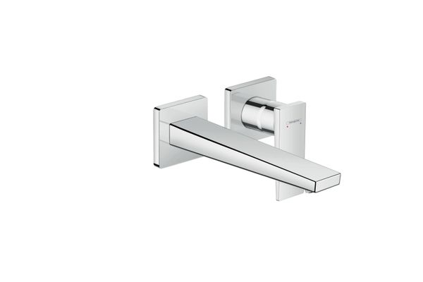Hansgrohe Fertigset für 2-Loch Waschtisch-Wandarmatur Metropol, Ausladung 225 mm, 240 mm, Farbe chrom Bild 2