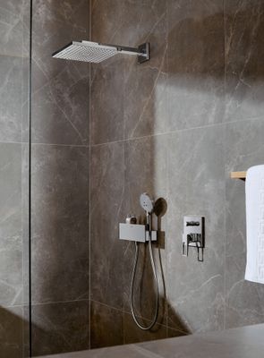 Hansgrohe Wandanschluss Fixfit Porter 300, mit Ablage und Brausehalter, Farbe chrom Bild 7