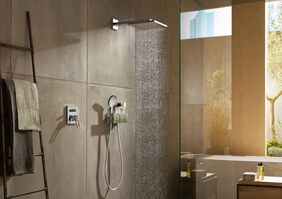 Hansgrohe Wandanschluss Fixfit Porter 300, mit Ablage und Brausehalter, Farbe chrom Bild 6