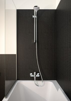 Hansgrohe Brauseset Croma Select E 110 Vario EcoSmart, mit Unica Typ 65 weiss / chrom, Farbe weiß, chrom Bild 6