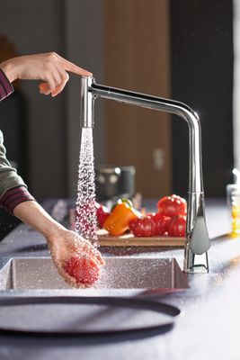 Hansgrohe Spültischmischer 320 Metris M71 Ausziehbrause 2jet sBox, 430 mm, Farbe chrom Bild 8