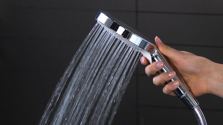 Hansgrohe Showerpipe Raindance Select E300 3jet, KB, HB u.Thermostat AP, weiss, 1218 x 718 x 466 x 386 mm, Farbe chrom Bild 9