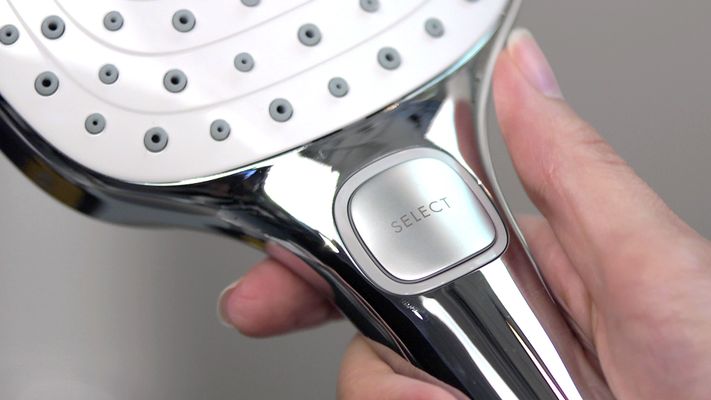 Hansgrohe Showerpipe Raindance Select E300 3jet, KB, HB u.Thermostat AP, weiss, 1218 x 718 x 466 x 386 mm, Farbe chrom Bild 2