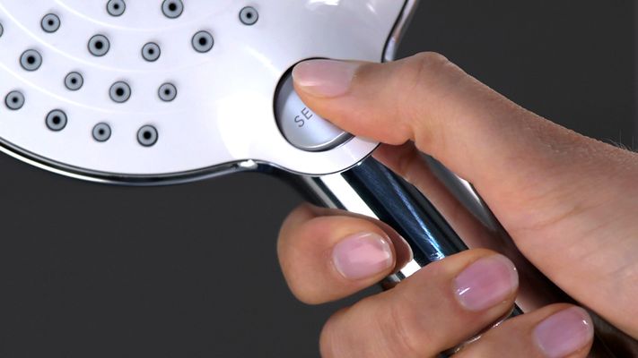 Hansgrohe Handbrause Raindance Select S 120 EcoSmart, 3-strahlig, weiss / chrom, 125 mm, Farbe weiß, chrom Bild 3