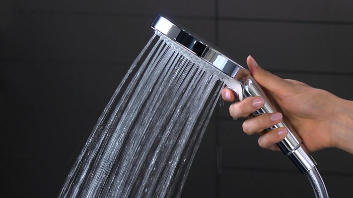 Hansgrohe Handbrause Raindance Select S 120 EcoSmart, 3-strahlig, weiss / chrom, 125 mm, Farbe weiß, chrom Bild 5