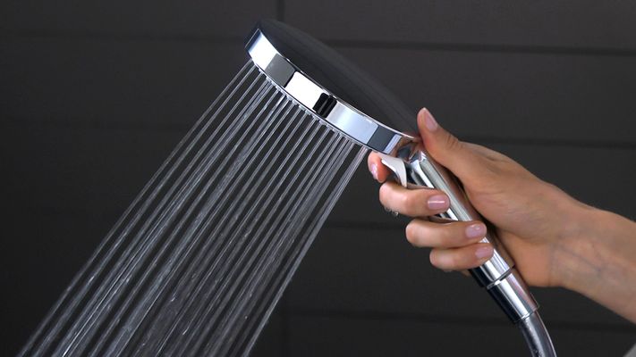 Hansgrohe Handbrause Raindance Select S 120 EcoSmart, 3-strahlig, weiss / chrom, 125 mm, Farbe weiß, chrom Bild 6