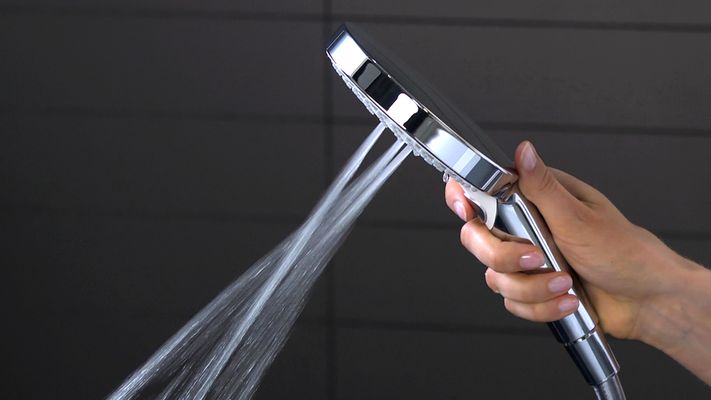 Hansgrohe Handbrause Raindance Select S 120 EcoSmart, 3-strahlig, weiss / chrom, 125 mm, Farbe weiß, chrom Bild 7
