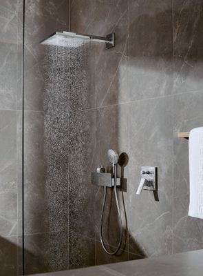 Hansgrohe Wandanschluss Fixfit Porter 300, mit Ablage und Brausehalter, Farbe chrom Bild 12