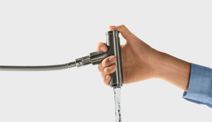 Hansgrohe Spültischmischer 240 Metris Select M71 Ausziehauslauf 1jet, 350 mm, Farbe chrom Bild 2