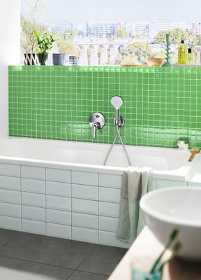 Hansgrohe Handbrause Crometta 100 1jet EcoSmart 9 l/min weiss / chrom, 100 mm, Farbe weiß Bild 6