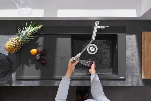 Hansgrohe Spültischmischer 220 Metris M71 Ausziehbrause 2jet sBox, 332 mm, Farbe chrom Bild 5