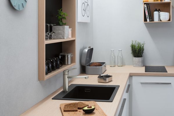 Hansgrohe Spültischmischer 120 Focus M42 1jet edelstahl-optik, 221 mm, Farbe silber Bild 4
