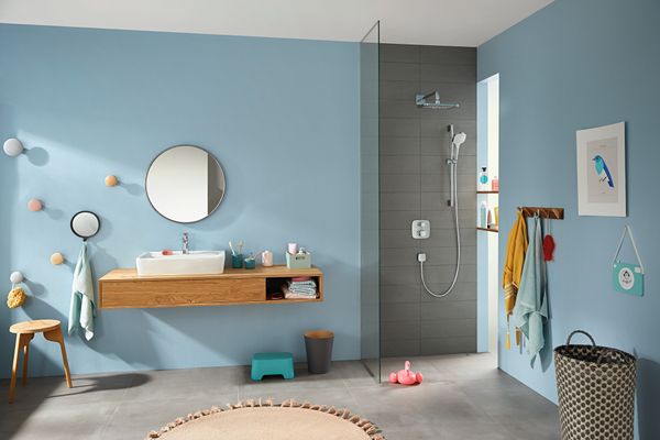 Hansgrohe Brausearm DN 15, 389 mm verchromt, Rosette eckig, 401 mm, Farbe chrom Bild 4