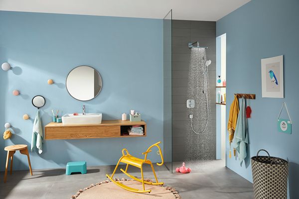 Hansgrohe Brausearm DN 15, 389 mm verchromt, Rosette eckig, 401 mm, Farbe chrom Bild 5