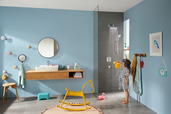 Hansgrohe Brausearm DN 15, 389 mm verchromt, Rosette eckig, 401 mm, Farbe chrom Bild 6