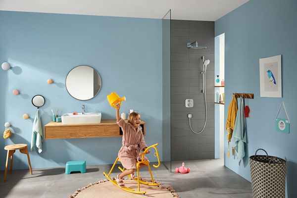 Hansgrohe Brausearm DN 15, 389 mm verchromt, Rosette eckig, 401 mm, Farbe chrom Bild 7