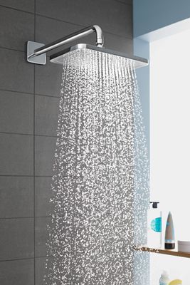 Hansgrohe Brausearm DN 15, 389 mm verchromt, Rosette eckig, 401 mm, Farbe chrom Bild 8