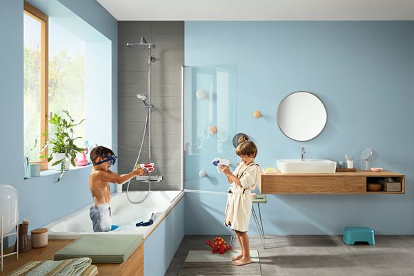 Hansgrohe Showerpipe Croma E 280 1jet, mit Wannenthermostat, 1660 x 306 x 487 mm, Farbe chrom Bild 9