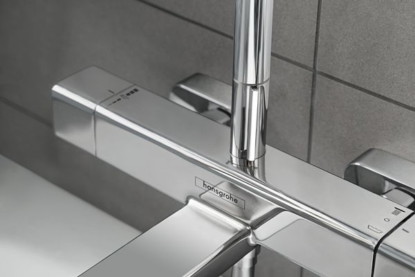 Hansgrohe Showerpipe Croma E 280 1jet, mit Wannenthermostat, 1660 x 306 x 487 mm, Farbe chrom Bild 3