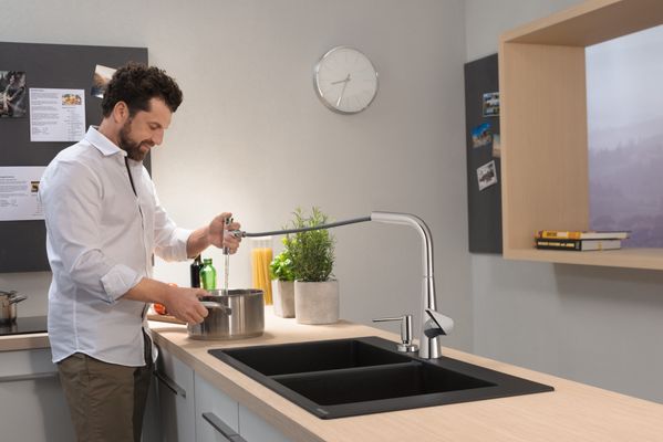 Hansgrohe Spültischmischer 300 Talis Select M51 Ausziehbrause 2jet sBox, 405 mm, Farbe chrom Bild 7