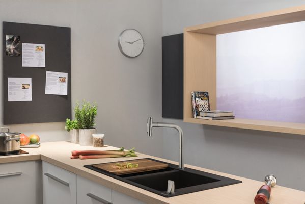 Hansgrohe 2-Loch SPTM 200 Metris Select M71 Ausziehbrause 2jet sBox edelstahl-optik, 320 mm, Farbe silber Bild 4