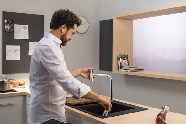 Hansgrohe 2-Loch SPTM 200 Metris Select M71 Ausziehbrause 2jet sBox edelstahl-optik, 320 mm, Farbe silber Bild 5