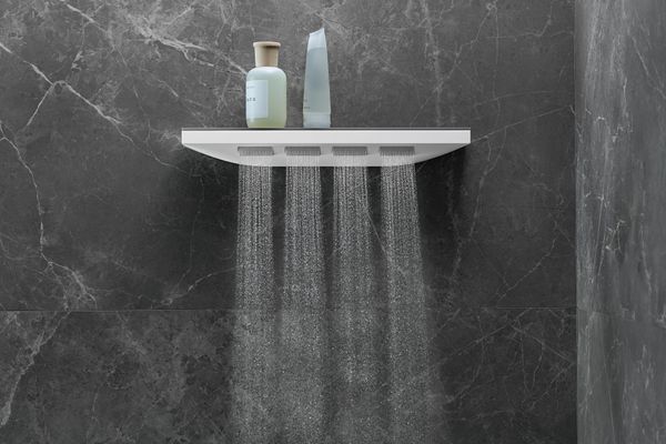 Hansgrohe Schulterbrause Rainfinity 500 1jet und Ablage mattweiss, 81 x 79 mm, Farbe weiß Bild 3
