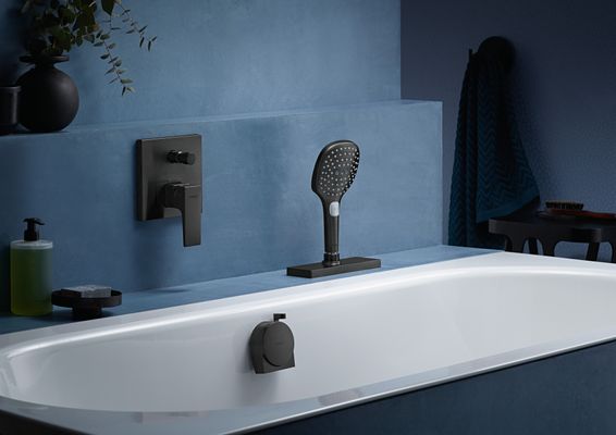 Hansgrohe Ein-, Ab- und Überlaufgarnitur Exafill S Fertigset Brushed, Farbe black chrome Bild 4