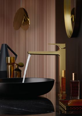 Hansgrohe Waschtischmischer 260 Metropol, mit Push-Open Ablaufgarnitur PGO, Farbe gold Bild 3