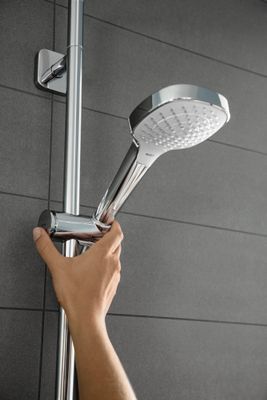 Hansgrohe Brauseset Croma Select E 110 Multi EcoSmart, mit Unica Typ 90 weiss / chrom, Farbe weiß, chrom Bild 2