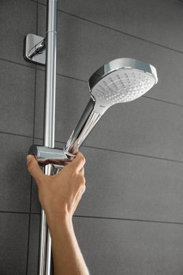 Hansgrohe Brauseset Croma Select E 110 Multi EcoSmart, mit Unica Typ 90 weiss / chrom, Farbe weiß, chrom Bild 3