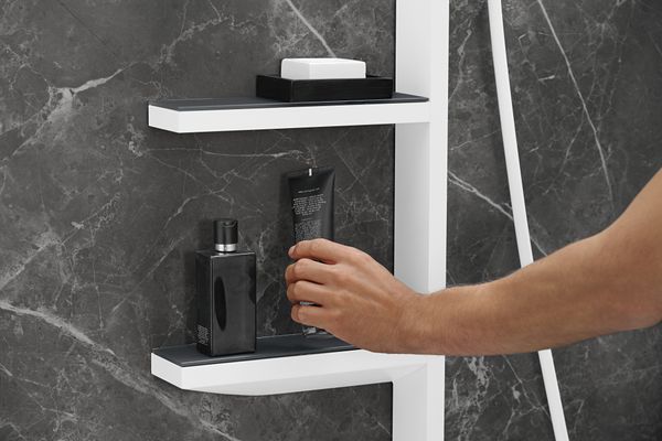 Hansgrohe Showerpipe Rainfinity 360 1jet matt, 1400 x 482 x 450 mm, Farbe weiß Bild 5