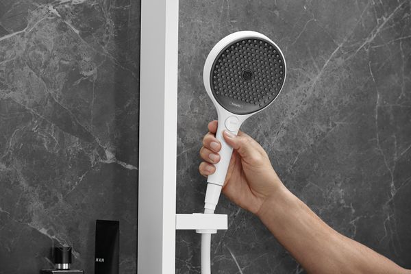 Hansgrohe Showerpipe Rainfinity 360 1jet matt, 1400 x 482 x 450 mm, Farbe weiß Bild 2