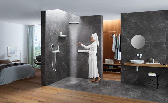 Hansgrohe UP-Thermostat Fertigset, für Fertigset 3 Verbraucher, matt, Farbe weiß Bild 5