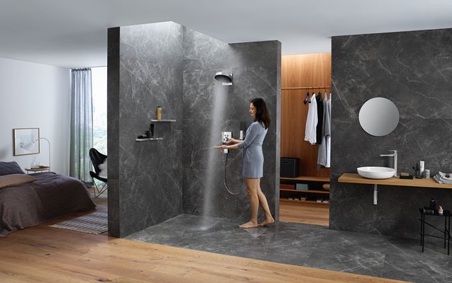 Hansgrohe Kopfbrause Rainfinity 250 1jet Wandmontage, 168 x 250 x 273 x 273 mm, Farbe chrom Bild 10