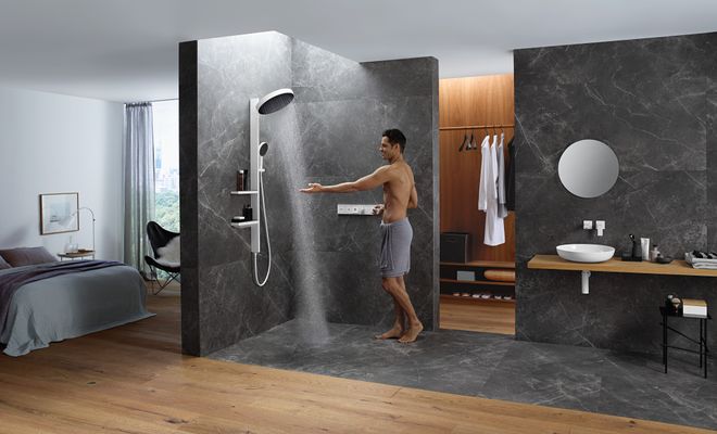 Hansgrohe UP-Thermostat Fertigset, für Fertigset 2 Verbraucher, matt, Farbe weiß Bild 5