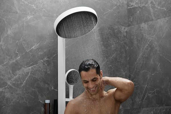 Hansgrohe Showerpipe Rainfinity 360 1jet matt, 1400 x 482 x 450 mm, Farbe weiß Bild 8